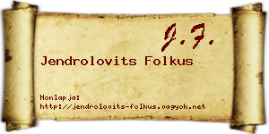 Jendrolovits Folkus névjegykártya